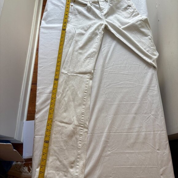 NEW NWT Tory Burch Classic Tory Bootcut Jean White size 27 Gold Buttons - Picture 7 of 8